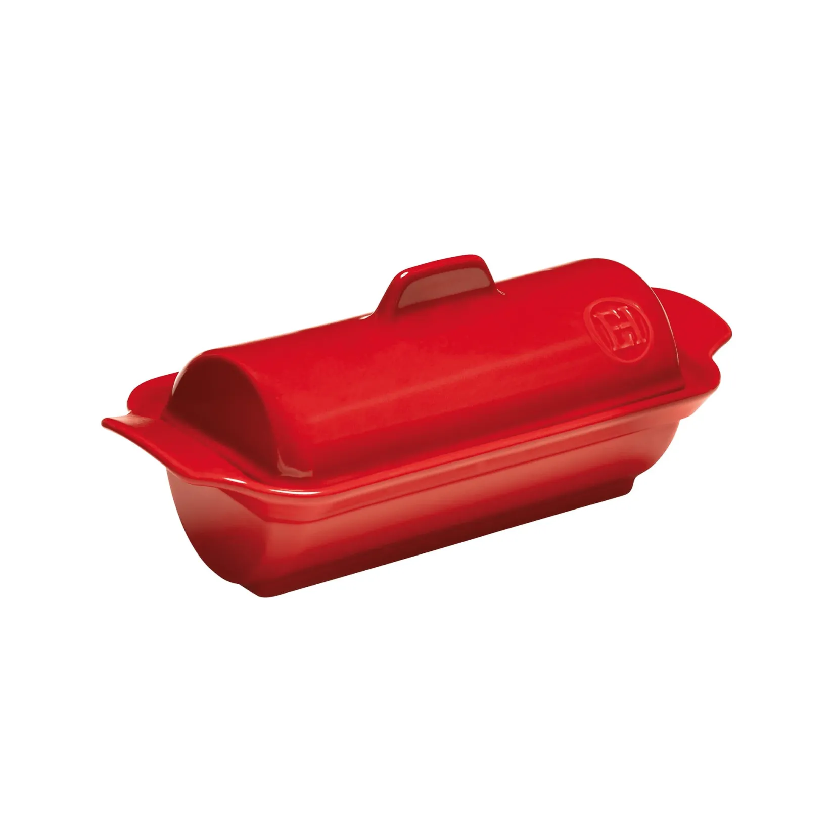 Emile Henry French Ingredients|Baking Supplies & Equipment^Red Foie Gras Medallion Dish with Lid, 24.5x10cm