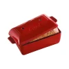 Emile Henry French Ingredients|Baking Supplies & Equipment^Red Loaf Pan with Lid, 2.2 Litre