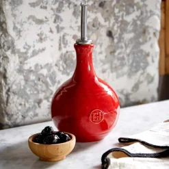 Emile Henry Jugs & Bottles|Tableware Brands^Red Round Oil Bottle, 400ml