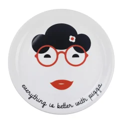 Ceramiche Salernitane Italian Ingredients|Plates^Everything Is Better With Pizza Pizza Plate, 31cm