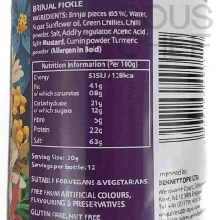 Ferns Indian Ingredients|Vegetables^' Brinjal Pickle, 380g