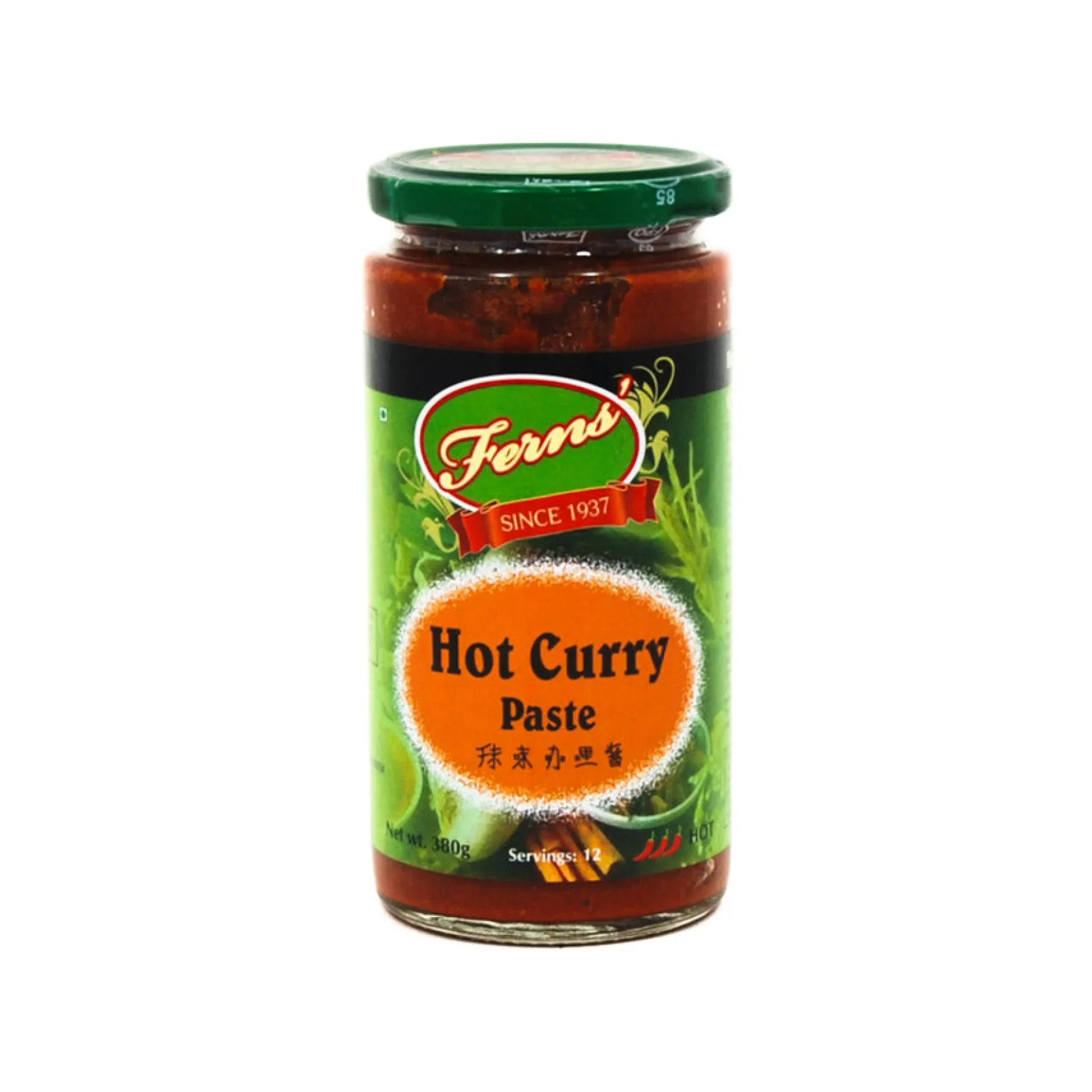 Ferns Ingredients Brands|Indian Ingredients^' Hot Curry Paste, 380g