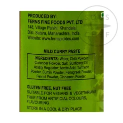 Ferns Ingredients Brands|Indian Ingredients^' Medium Curry Paste, 380g