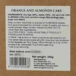 Healthy Bites Ingredients Brands|Spanish Ingredients^Fig, Orange & Almond Dried Fruit Cake, 200g