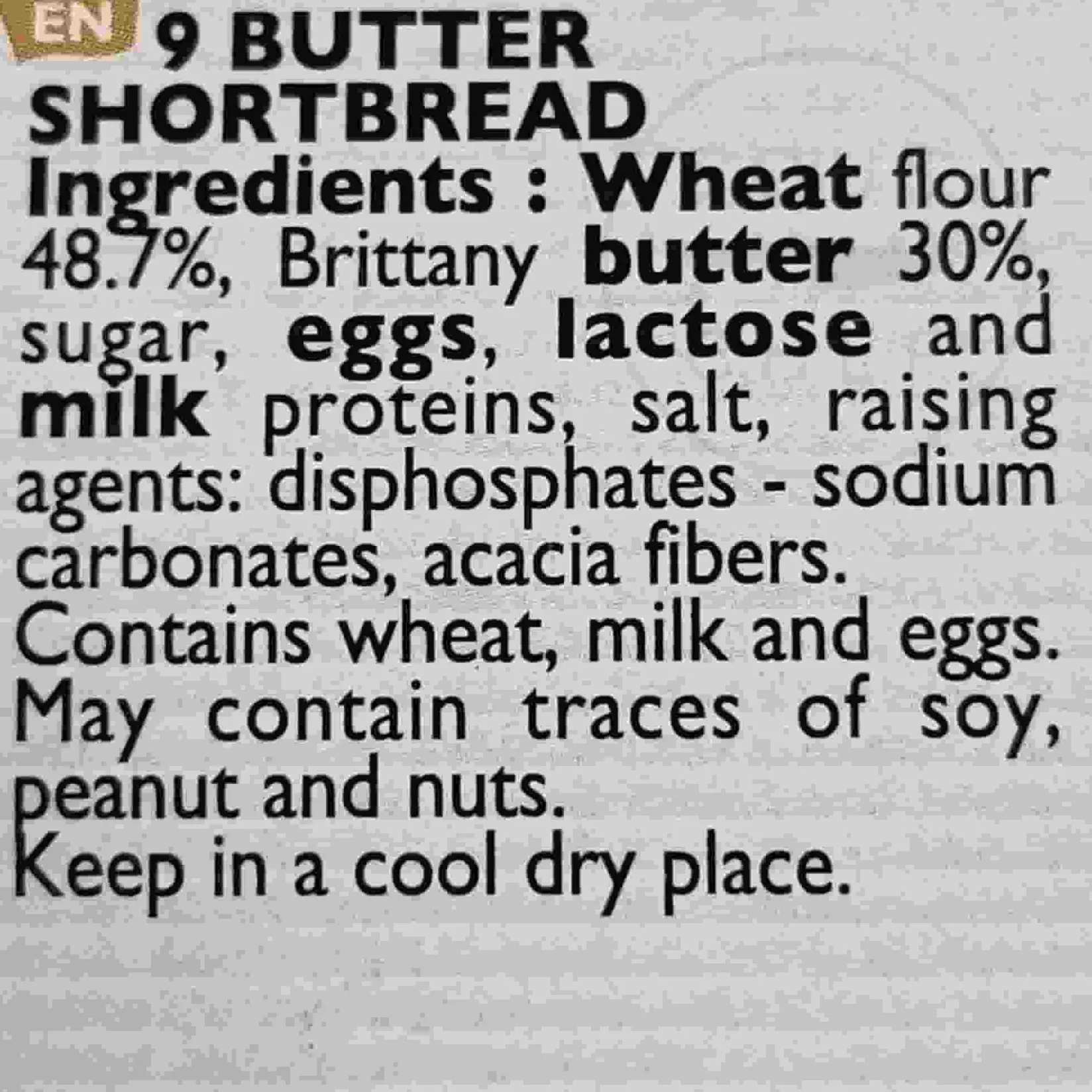 Filet Bleu Ingredients Brands|Chocolate & Sweets^Traditional Shortbread, 115g