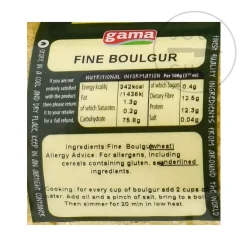 Gama Ingredients Brands|Middle Eastern Ingredients^Fine Bulgur Wheat, 1kg