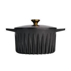 FIREUP French Ingredients|Pots & Pans^Black Cast Iron Dutch Oven, 26cm