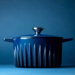 FIREUP French Ingredients|Pots & Pans^Blue Cast Iron Dutch Oven, 26cm