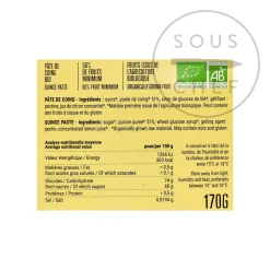 Francois Doucet Ingredients Brands|French Ingredients^Organic Quince Paste, 170g
