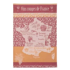 Coucke French Ingredients|Kitchen Textiles & Clothing^French Tea Towel - Vins Rouges de France