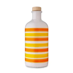 Galantino Ingredients Brands|Italian Ingredients^Puglian Extra Virgin Olive Oil in Orange Stripe Glass Bottle, 500ml