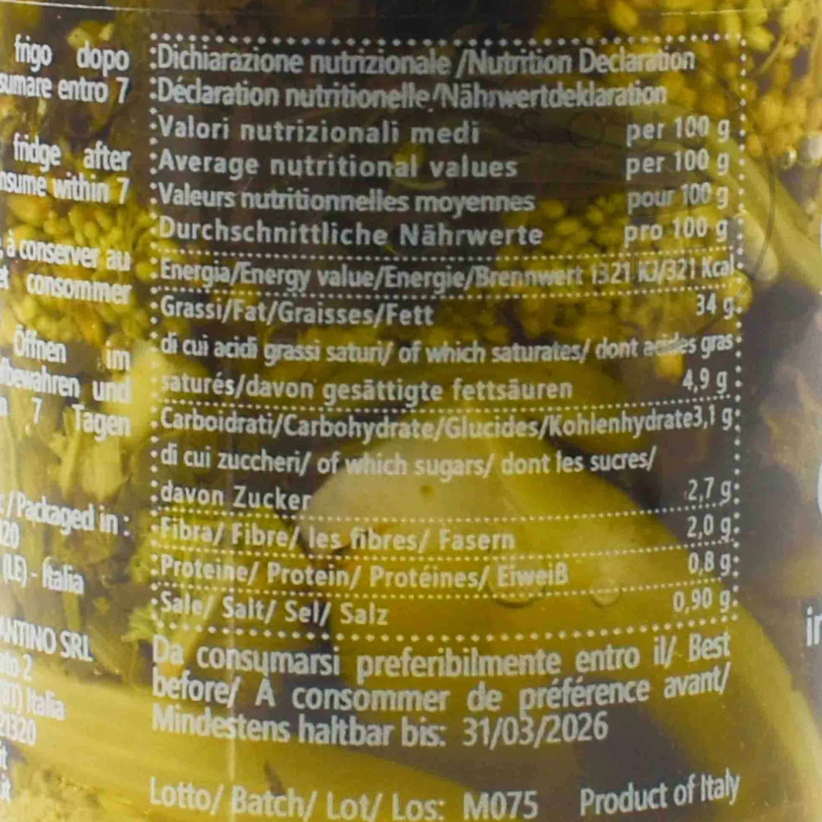 Galantino Ingredients Brands|Vegetables^Turnip Tops (Cime di Rape) in Extra Virgin Olive Oil, 320g