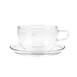 Trendglas Tableware Brands|Crockery & Dinnerware^Glass Teacup & Saucer, 400ml