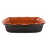 Puglia Handmade Baking Supplies & Equipment^Glazed Terracotta Wavy Roasting Dish, 35cm