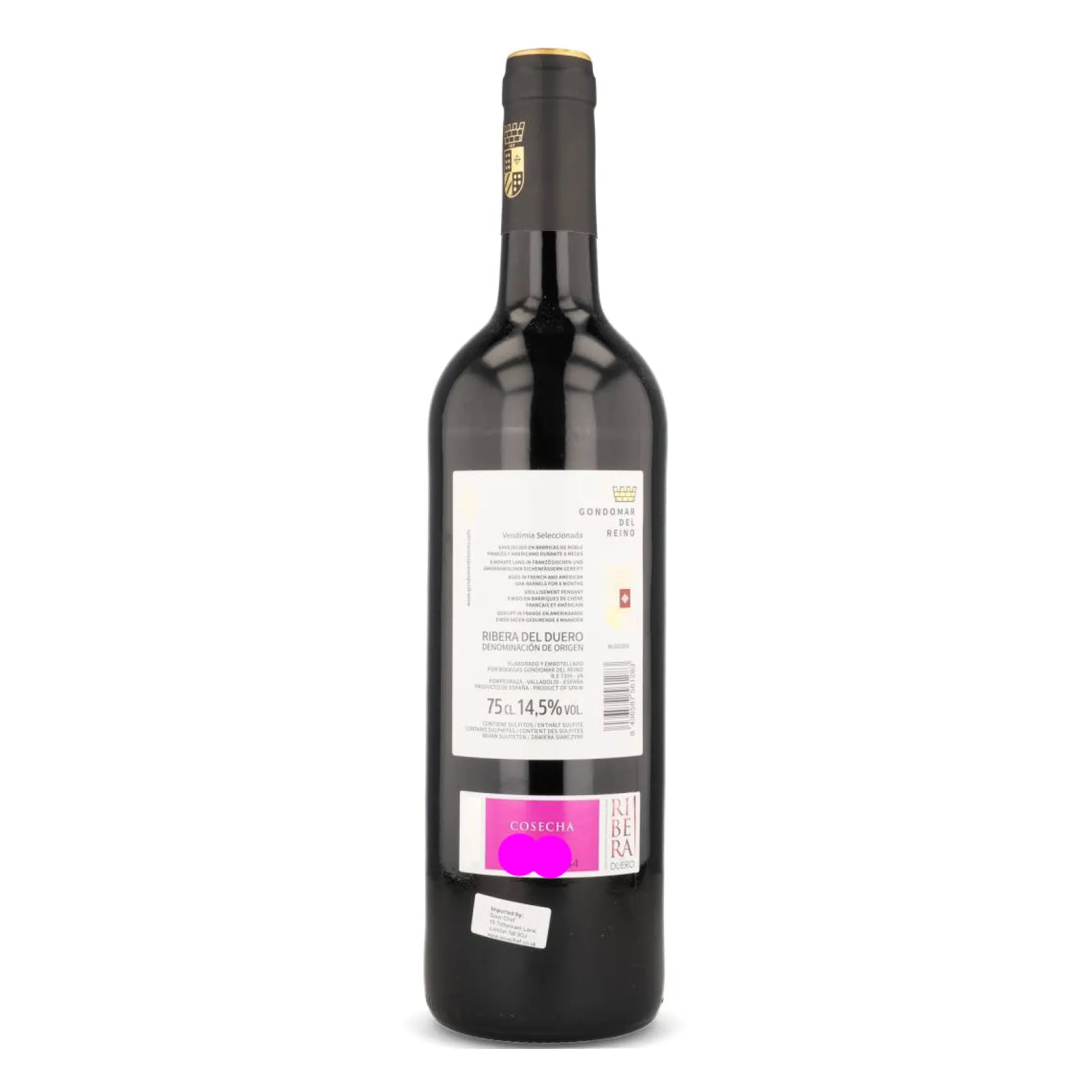 Gondomar del Reino Spanish Ingredients|Drinks^Ribera Del Duero Vendimia Seleccionada 2022, 750ml