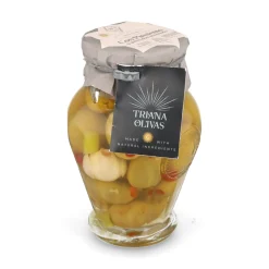 Triana Olivas Ingredients Brands|Spanish Ingredients^Gordal Olives with Roasted Pepper and Smoked Paprika, 580ml