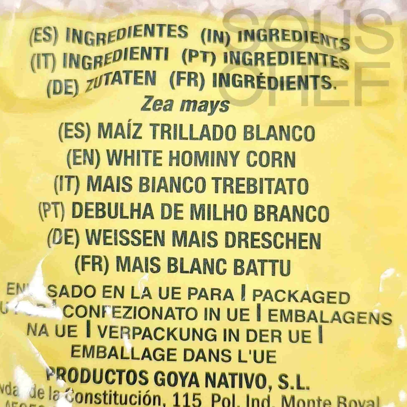 GOYA Ingredients Brands^White Hominy Corn, 500g
