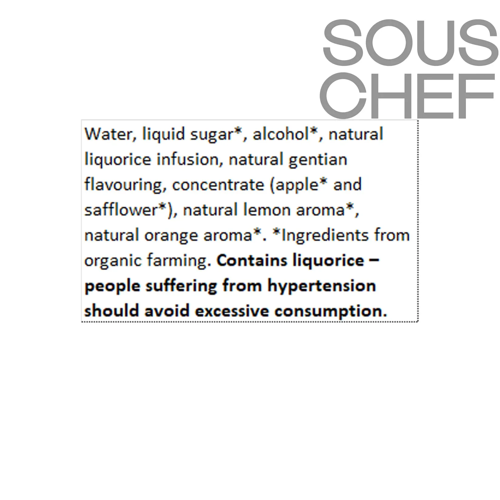 Grand Rubren Ingredients Brands|Drinks^Organic Gentian Liquer, 15% ABV, 700ml