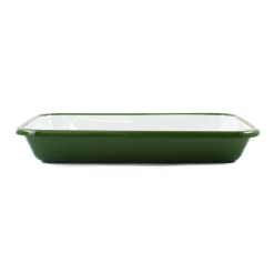 Kapka Baking Supplies & Equipment^Green Marble Enamel Roasting & Serving Dish, 26cm