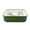 Kapka Baking Supplies & Equipment^Green Marble Enamel Square Roasting & Serving Dish, 22cm