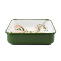 Kapka Baking Supplies & Equipment^Green Marble Enamel Square Roasting & Serving Dish, 22cm