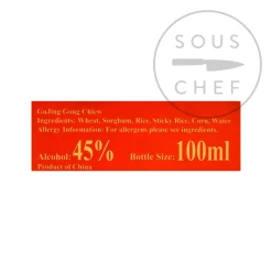 Gujinggong Ingredients Brands|Chinese Ingredients^Chiew Red Bottle Baijiu 45%, 100ml