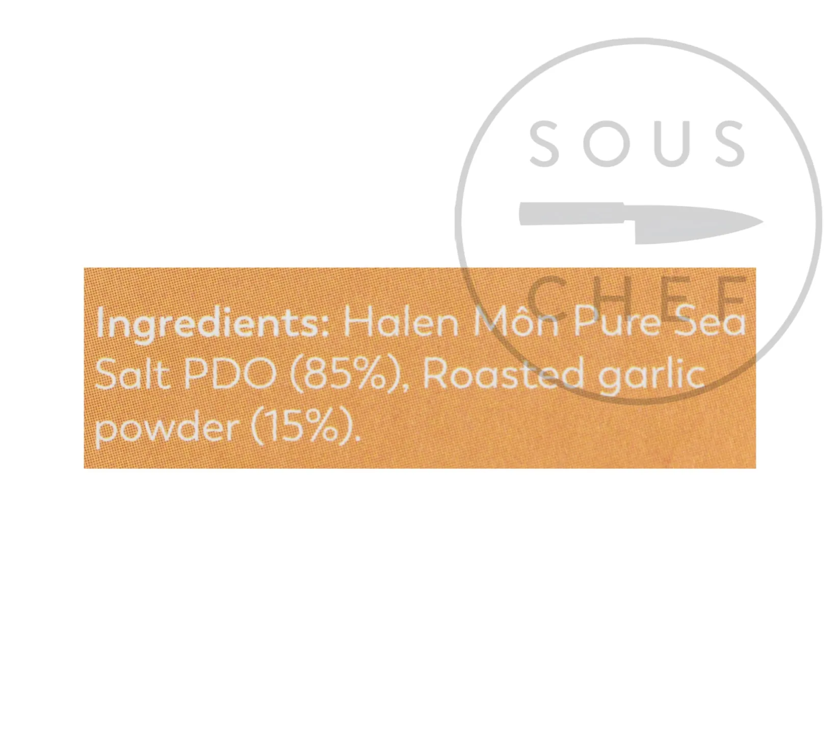 Halen Môn Ingredients Brands|Made In The Uk^Halen Mon Pure Sea Salt with Roasted Garlic, 100g