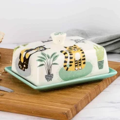Hannah Turner Tableware Brands^Cat Butter Dish, 16x12.5cm