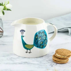 Hannah Turner Jugs & Bottles|Tableware Brands^Peacock Milk Jug, 280ml