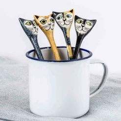 Hannah Turner Tableware Brands|Cutlery^Set of 4 Cat Spoons, 13cm