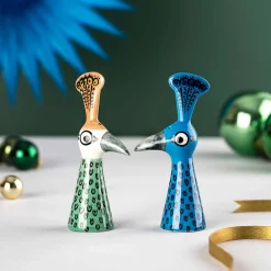 Hannah Turner Table Setting|Kitchen Tools & Utensils^Set of 2 Peacock Salt & Pepper Shakers, 11.5cm