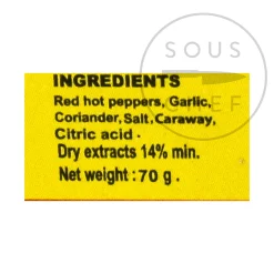 La Flamme Du Cap Bon Middle Eastern Ingredients|African Ingredients^Harissa Paste, 70g