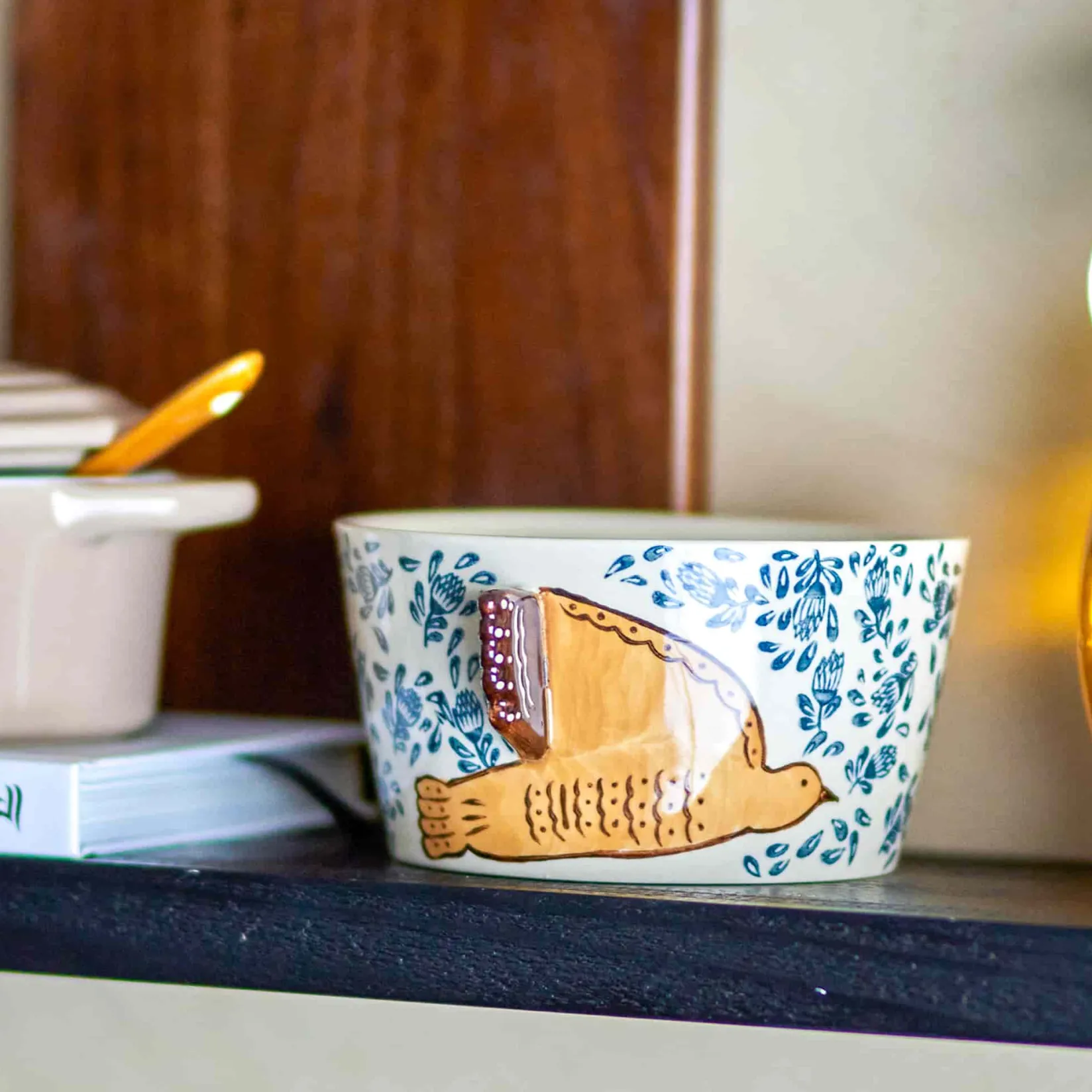 Bloomingville Tableware Brands^Hezha White Bowl with Bird, 13cm