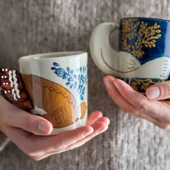 Bloomingville Crockery & Dinnerware|Tableware Brands^Hezha White Mug with Bird, 8cm