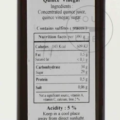 Huilerie Beaujolaise Ingredients Brands|Oil, Vinegar & Dressings^Quince Vinegar, 250ml