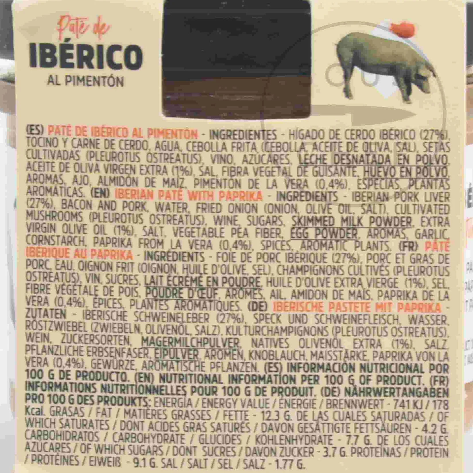 Pate Artesanal Spanish Ingredients|Snacks^Iberico Pate with Paprika, 110g