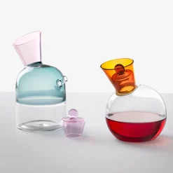 Ichendorf Milano Tableware Brands^Blue and Pink Oil Bottle