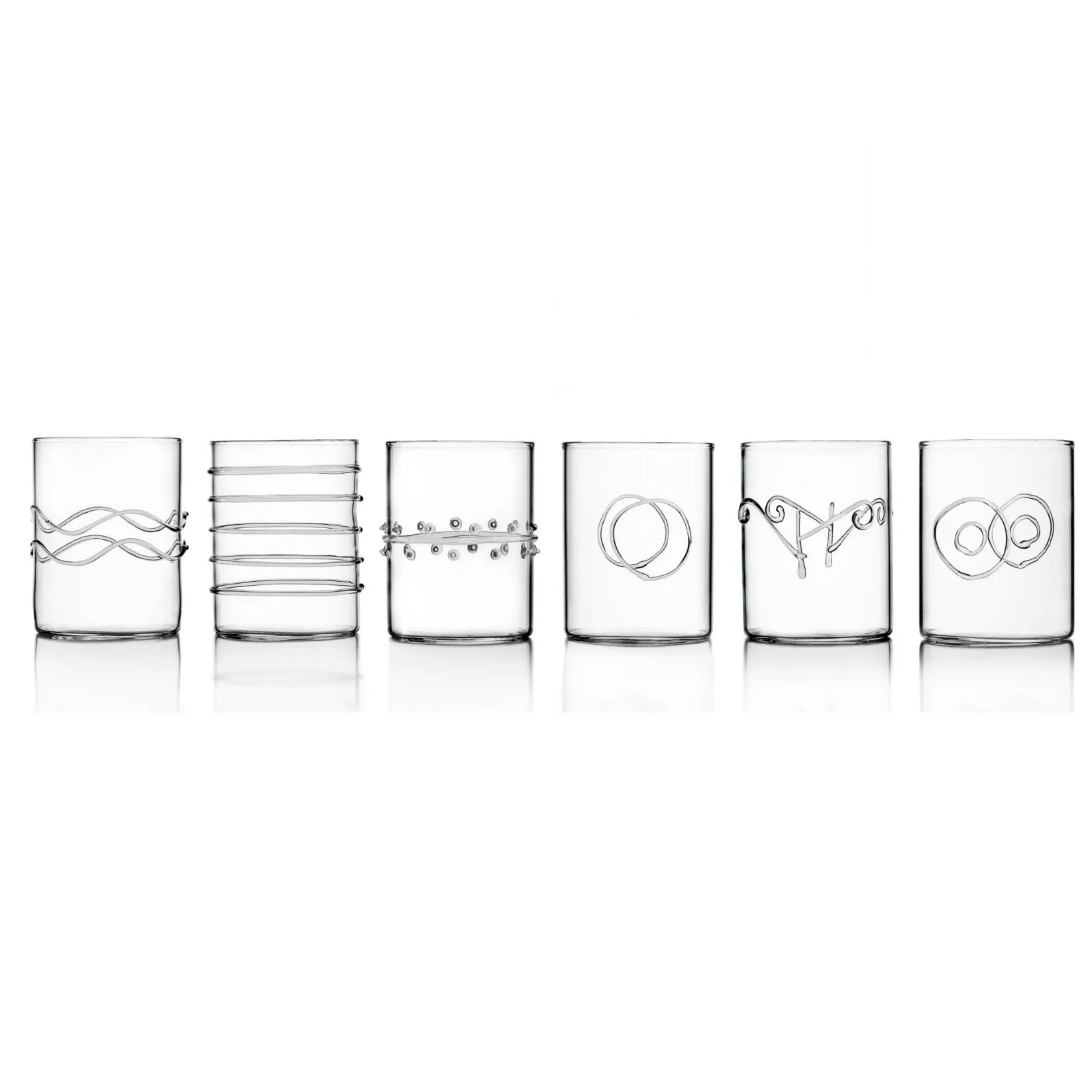 Ichendorf Milano Table Setting|Drinking Glasses^Set of 6 Assorted Water Tumblers, Clear