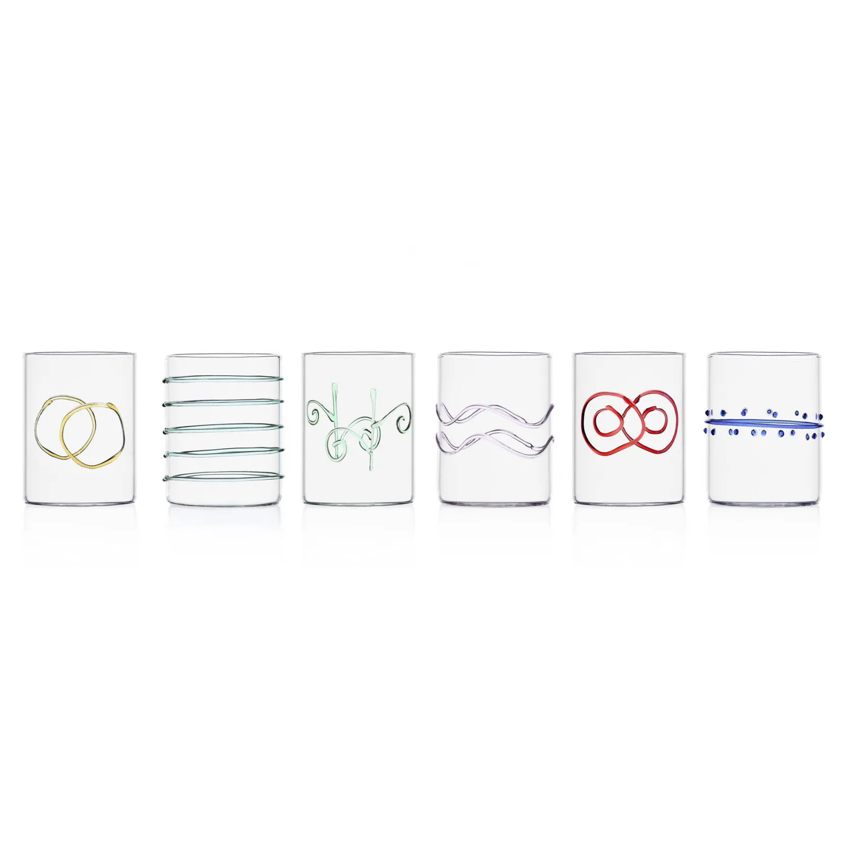 Ichendorf Milano Tableware Brands|Table Setting^Set of 6 Assorted Water Tumblers, Assorted Colours