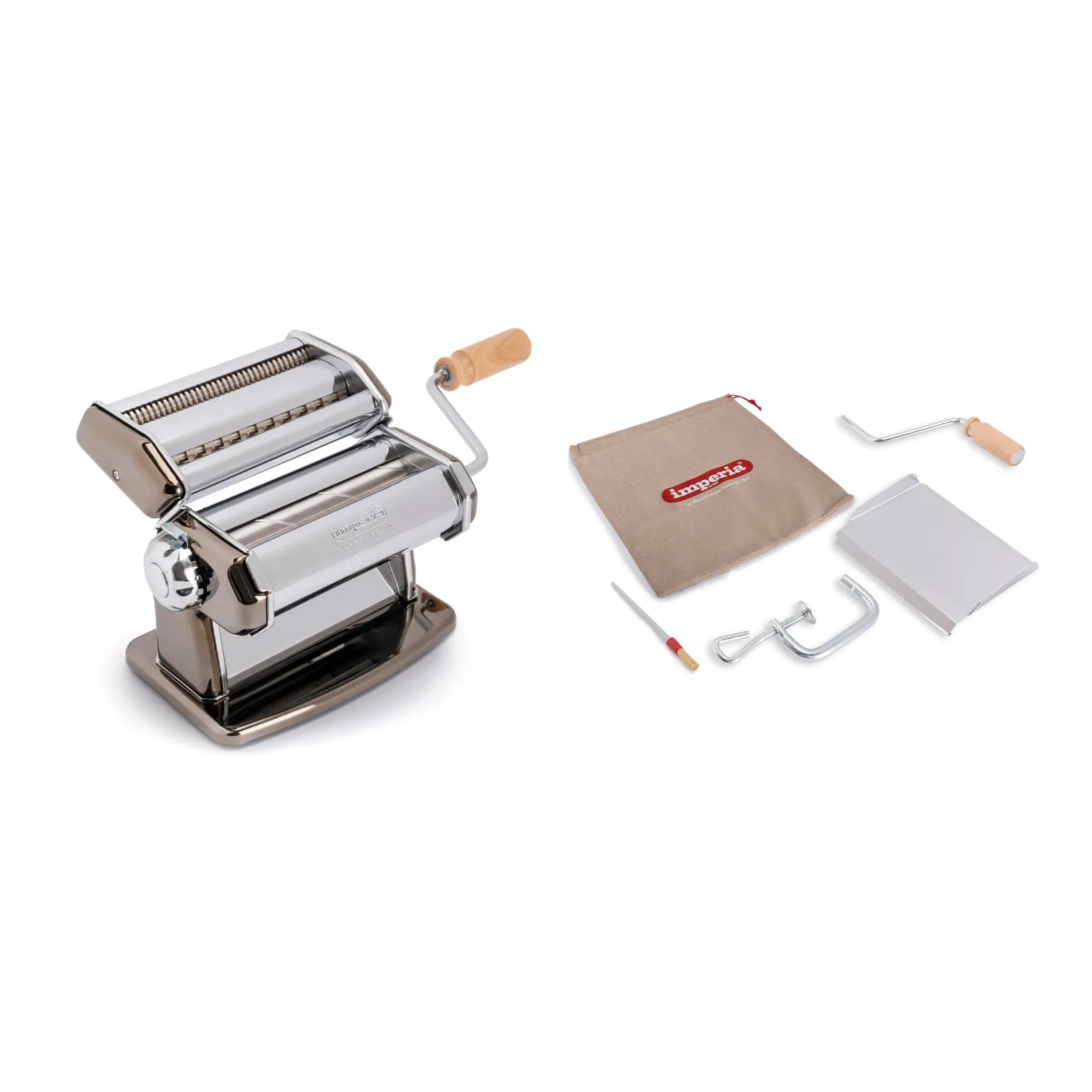 Imperia Pasta Italian Ingredients|Kitchen Tools & Utensils^Imperia Black Gourmet Pasta Maker with Textured Rollers