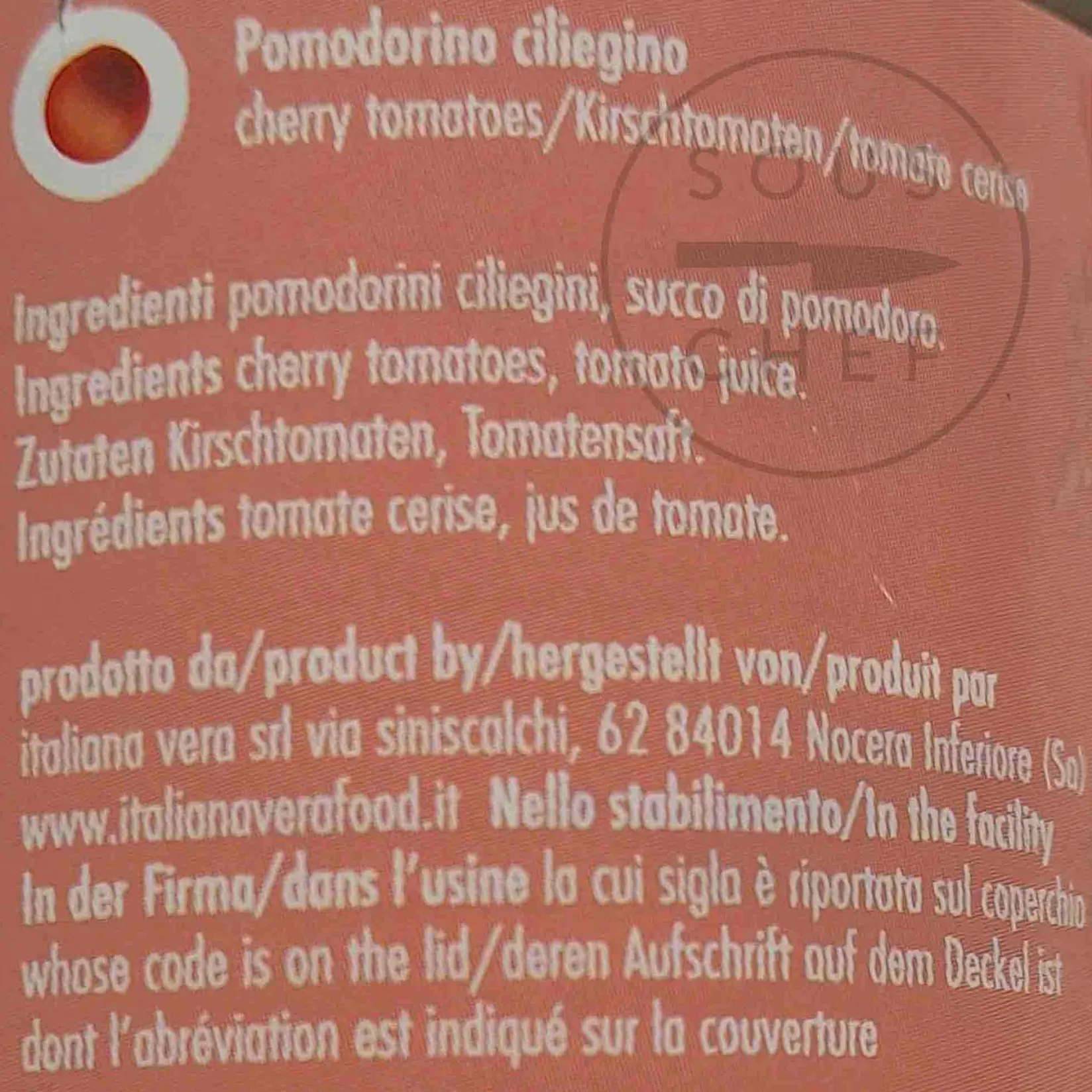 Italianavera Vegetables|Ingredients Brands^Cherry Tomatoes in Botanical Tin, 400g