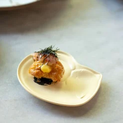 Kiji Stoneware & Ceramics Japanese Ingredients|Plates^Ivory Cat Japanese Small Plate, 11cm