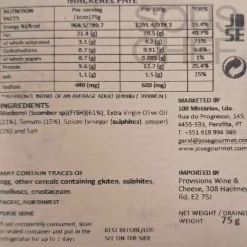 Jose Gourmet Ingredients Brands|Tinned Fish & Seafood^Mackerel Pate, 75g