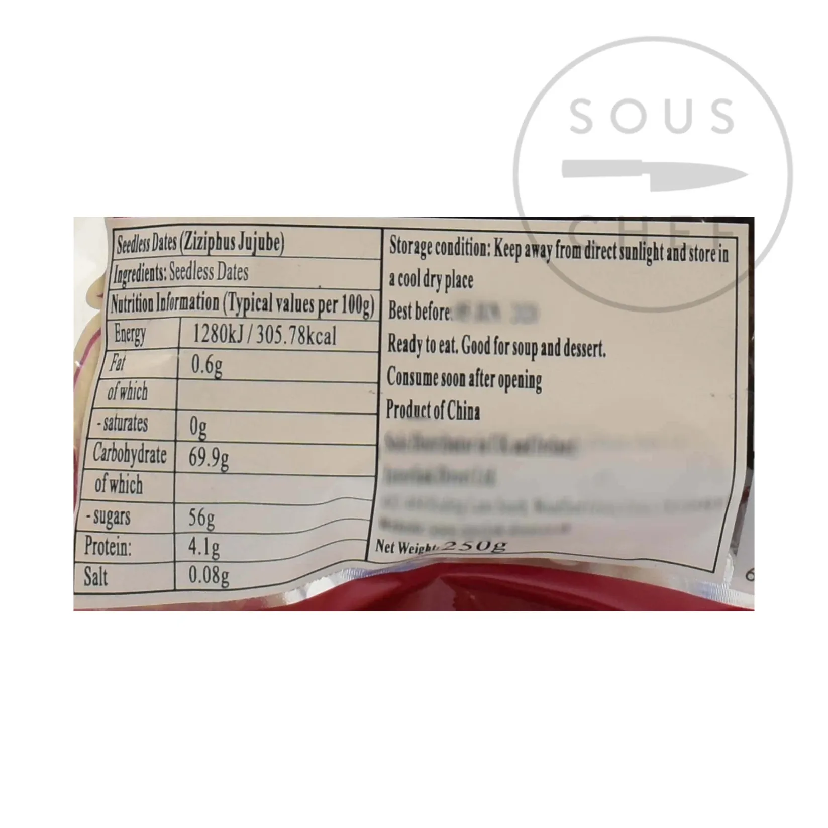 Interlink Korean Ingredients|Chinese Ingredients^Jujube - Chinese Red Date, 250g