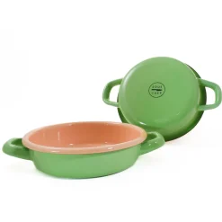 Kapka Enamel Baking Supplies & Equipment^Kapka x Sous Chef Colourblock Enamel Frying Pan, 16cm, Green & Pink