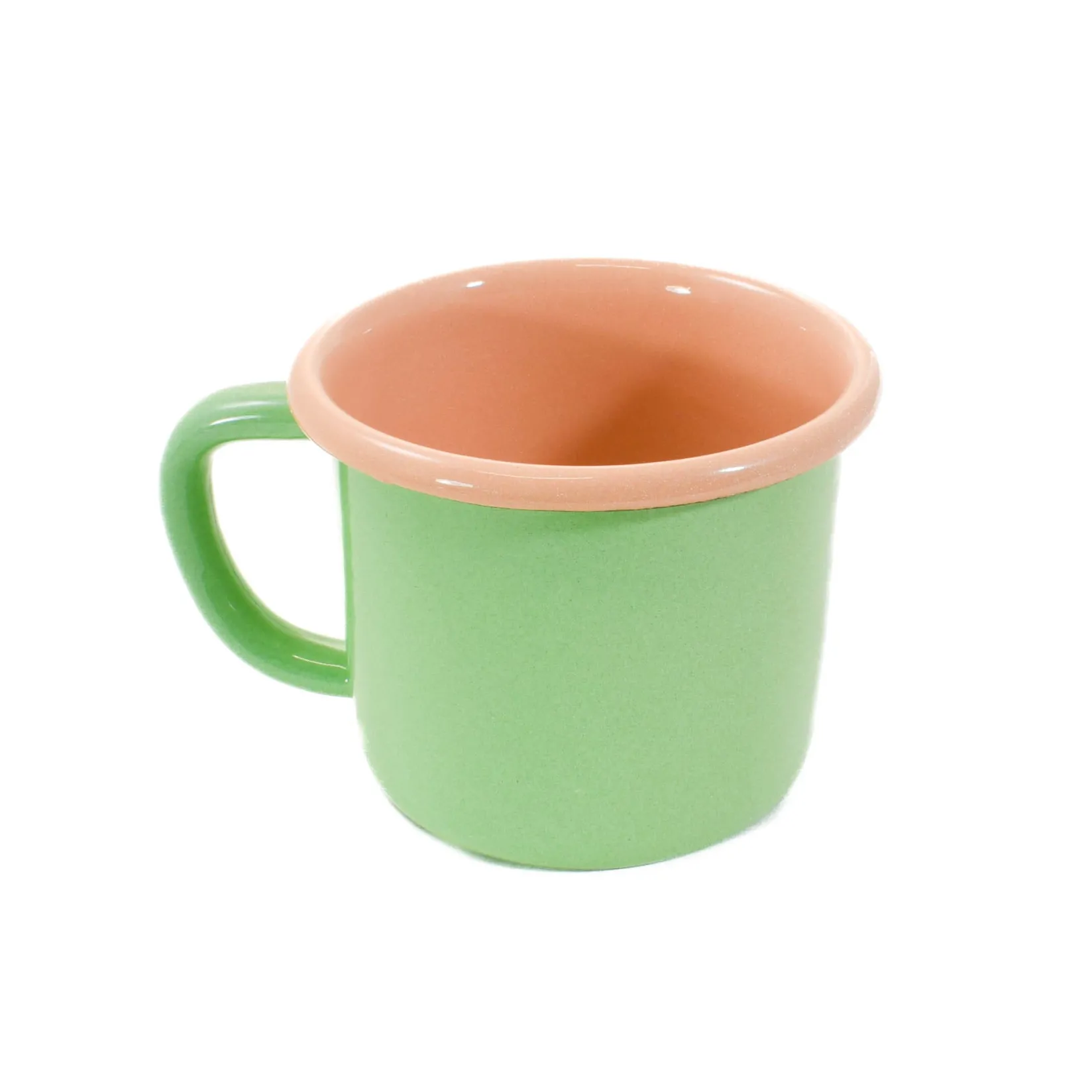 Kapka Enamel Crockery & Dinnerware|Tableware Brands^Kapka x Sous Chef Colourblock Enamel Mug, Green & Pink, 350ml