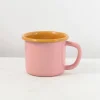 Kapka Enamel Crockery & Dinnerware|Tableware Brands^Kapka x Sous Chef Colourblock Enamel Mug, Pink & Yellow, 350ml
