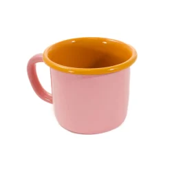 Kapka Enamel Crockery & Dinnerware|Tableware Brands^Kapka x Sous Chef Colourblock Enamel Mug, Pink & Yellow, 350ml