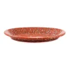 Kapka Tableware Brands^x Sous Chef Rust Splatter Enamel Oval Serving Tray, 31cm