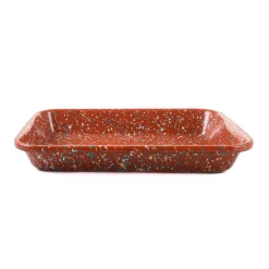 Kapka Baking Supplies & Equipment^x Sous Chef Rust Splatter Enamel Roasting & Serving Dish, 26cm